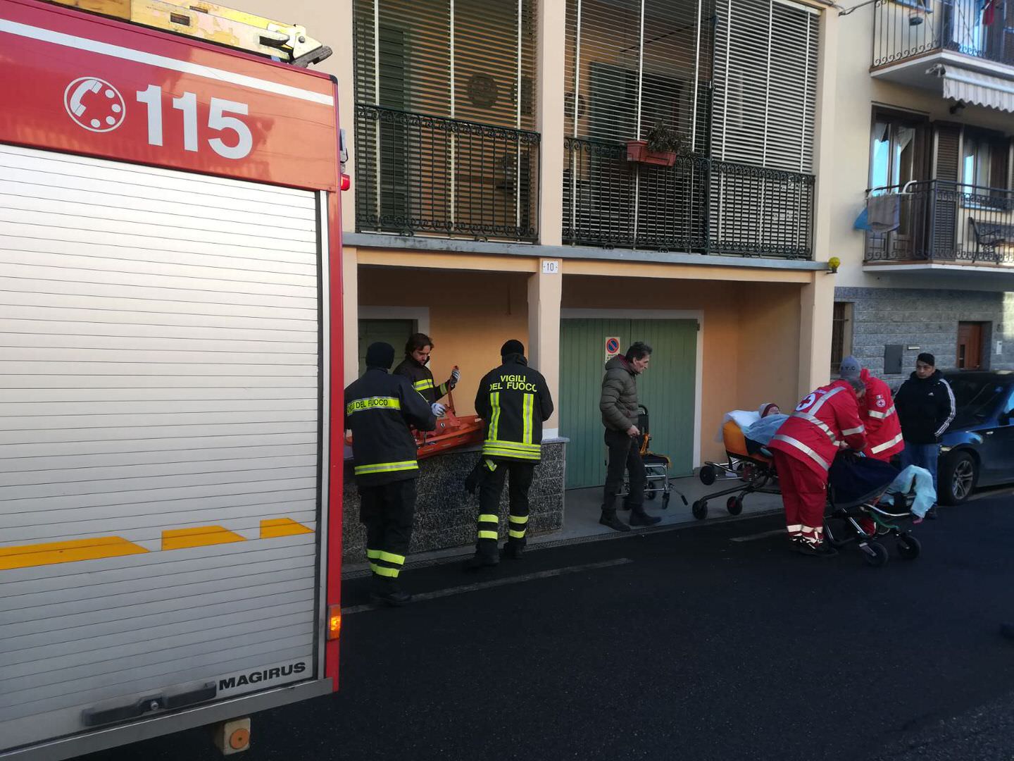 Anziano soccorso a Borgomanero