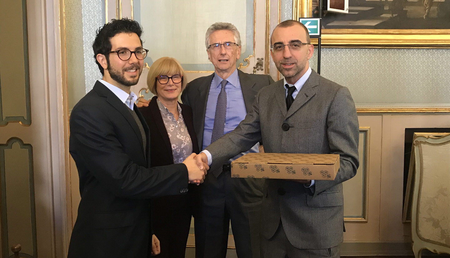 Cerimonia per i vincitori del premio “Lino Venini” alla sede della Banca Popolare di Novara