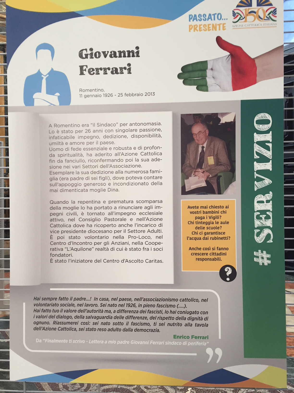 L’Azione Cattolica in festa ha ricordato Giovanni Ferrari