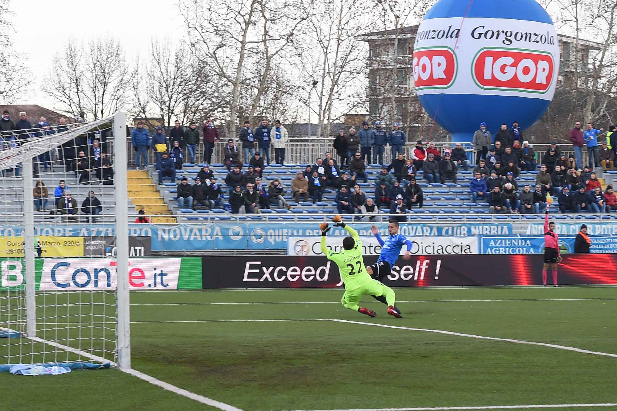 Novara calcio, ritorno al successo in casa: superato 1 a 0 il Carpi