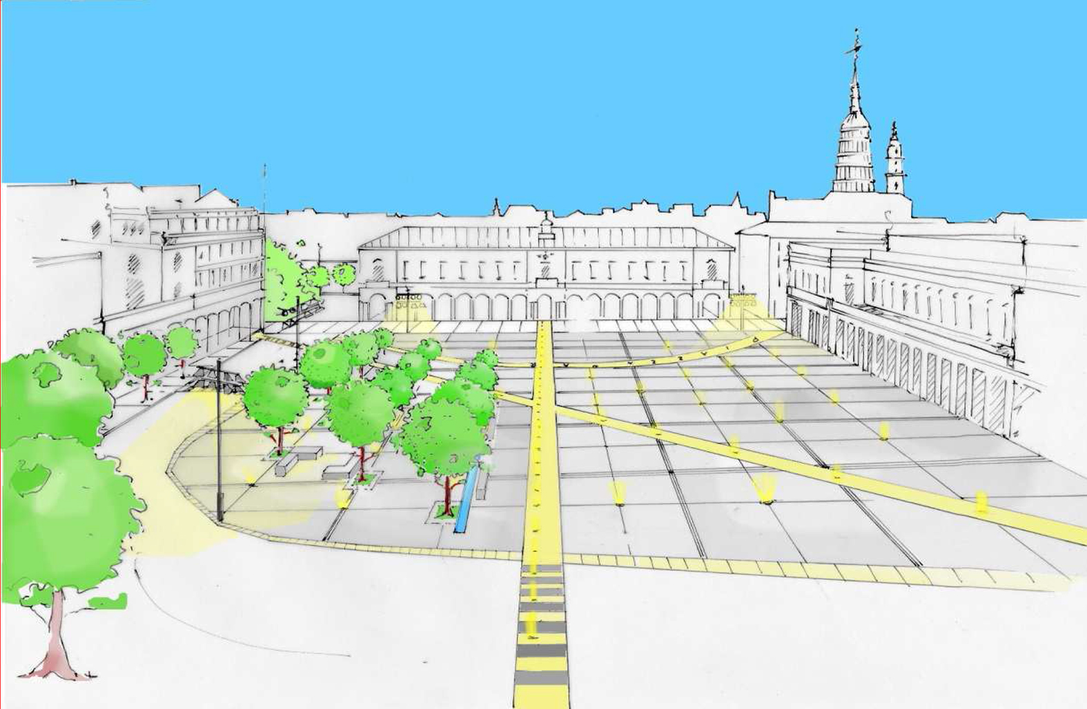 Novara: dopo 50 anni piazza Martiri diventa pedonale? Ecco alcuni dei progetti su come potrebbe diventare in futuro