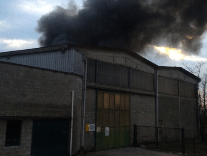 Incendio di Tornaco causato da autocombustione