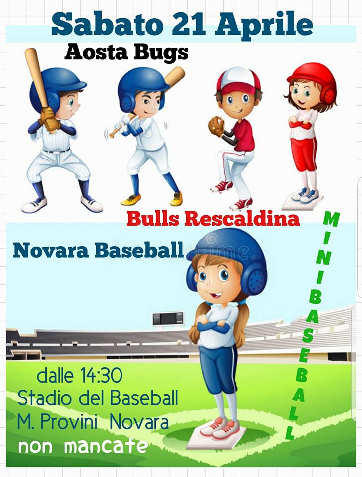 Novara Baseball & Softball, triangolare questo sabato con Aosta e Rescaldina