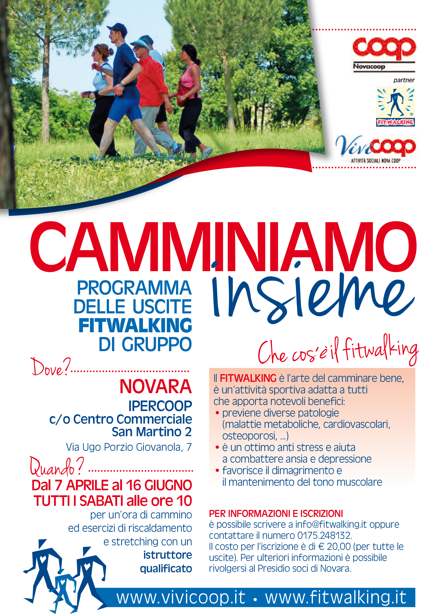 Alla Nova Coop i gruppi di cammino con Fitwalking e i fratelli Damilano