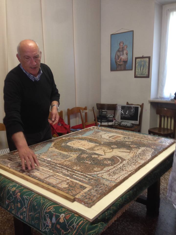 Presentazione Mosaico della Madonna di Re per ricordare la prima chiesetta della Cappuccina