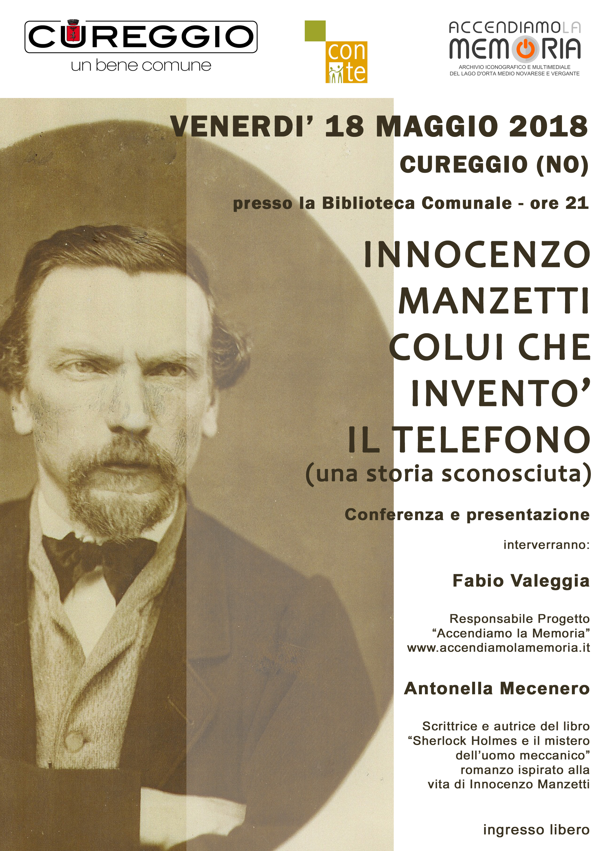 Alla biblioteca di Cureggio – L’invorirese Innocenzo Manzetti, il vero inventore del telegrafo
