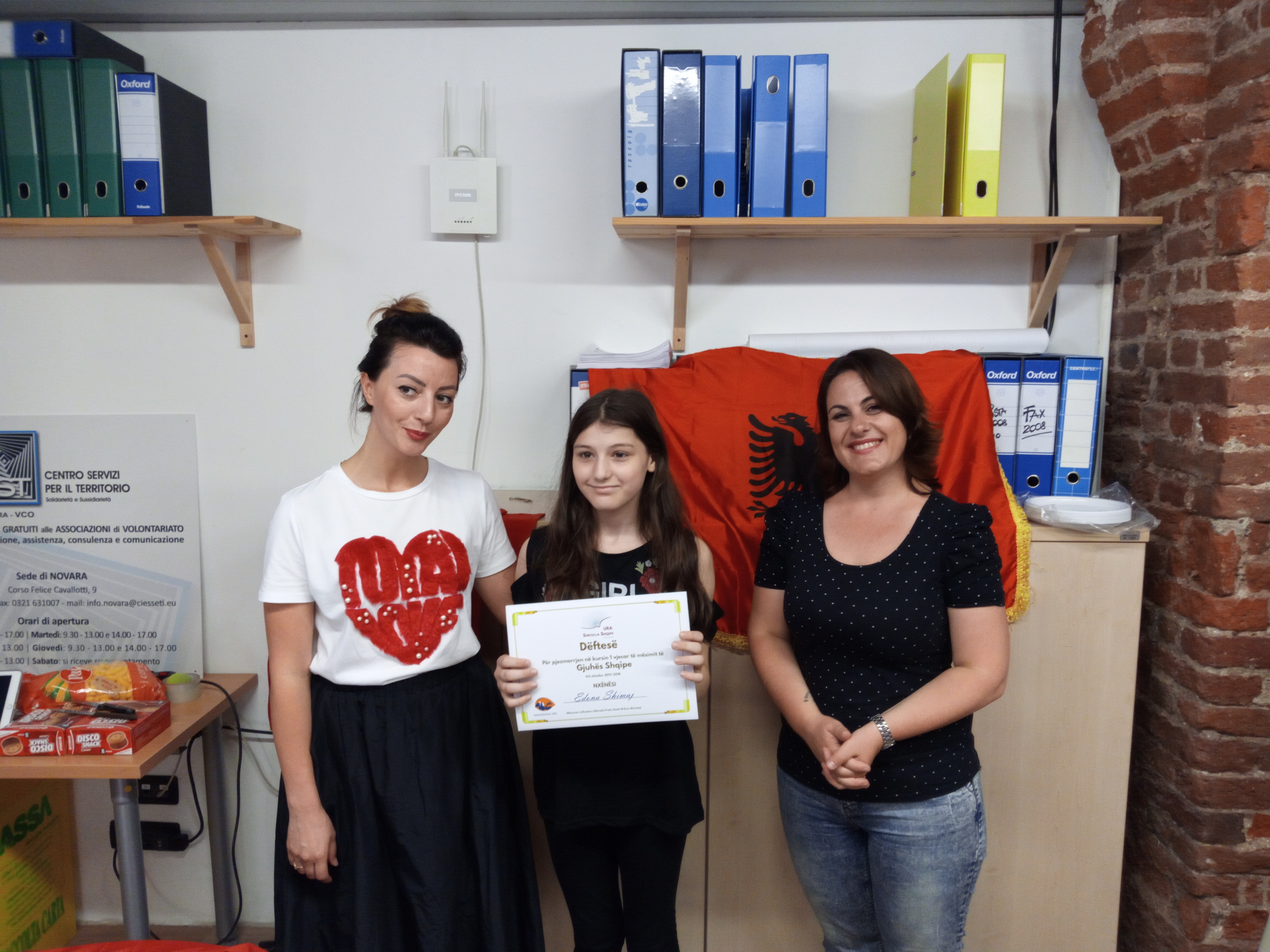 Festa per l'Associazione Ura di Novara per la scuola di lingua albanese