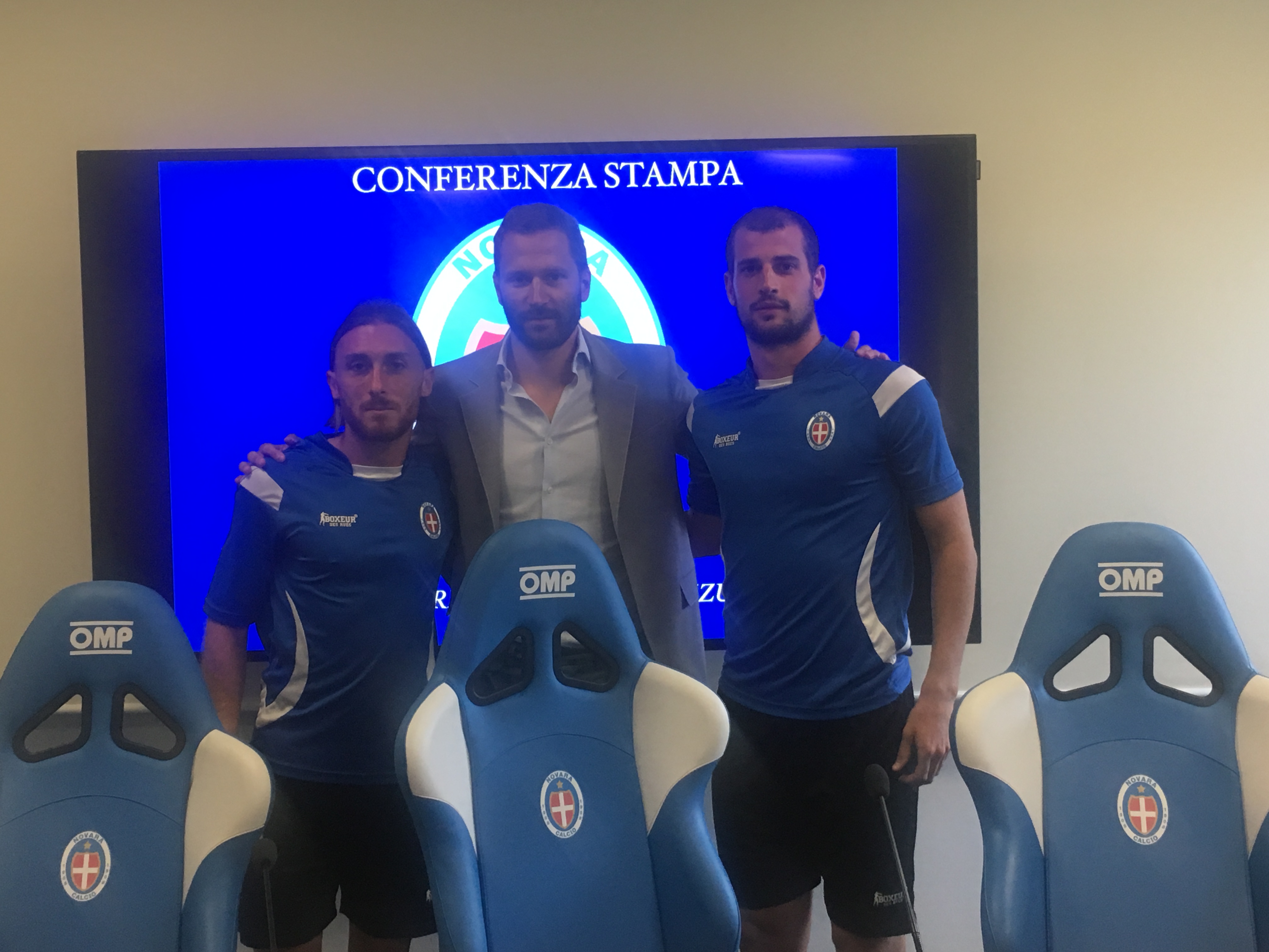 Novara calcio, presentati Cattaneo e Cinaglia: «Grande opportunità»