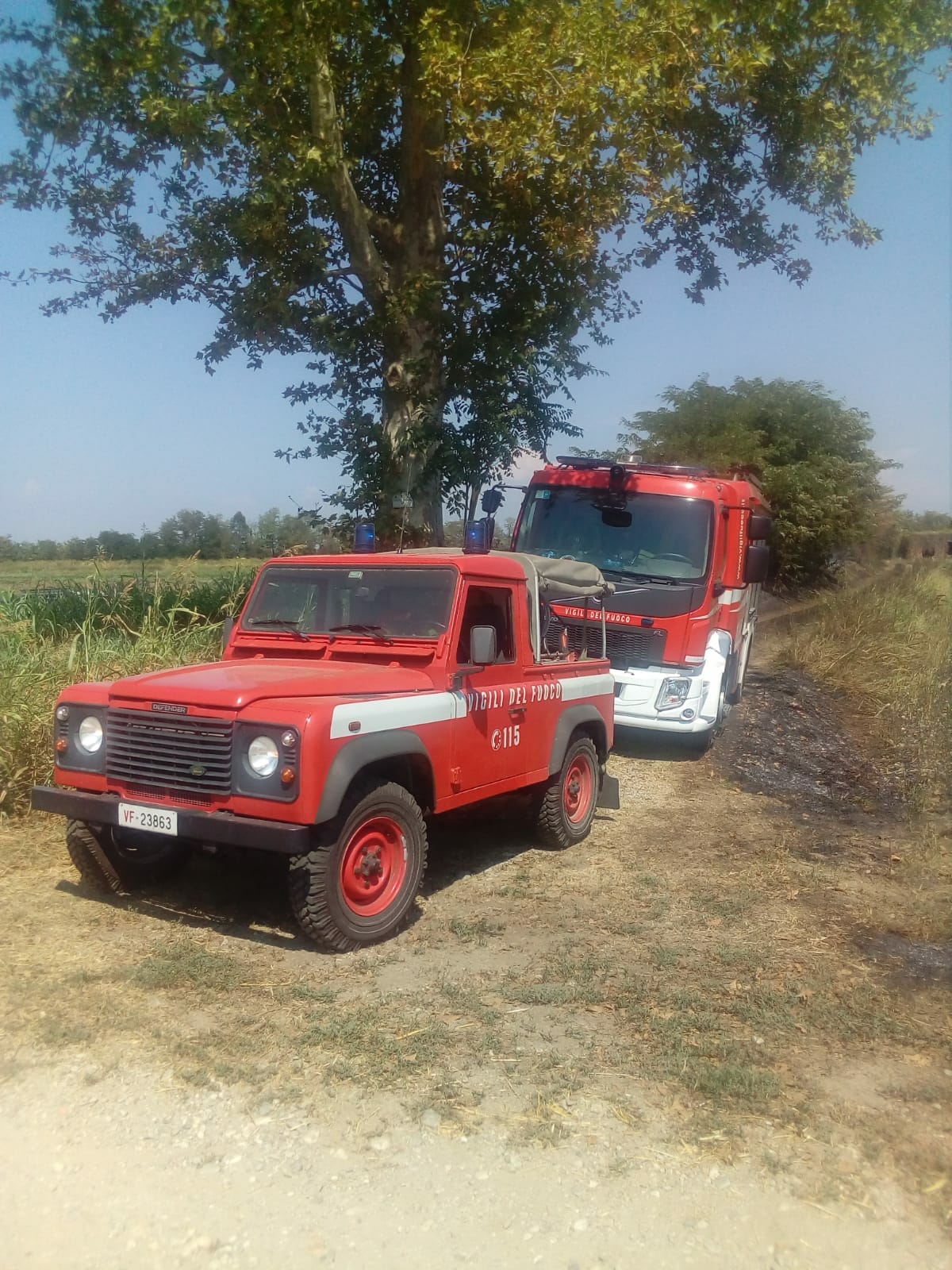 Vasto incendio domenica a Cerano
