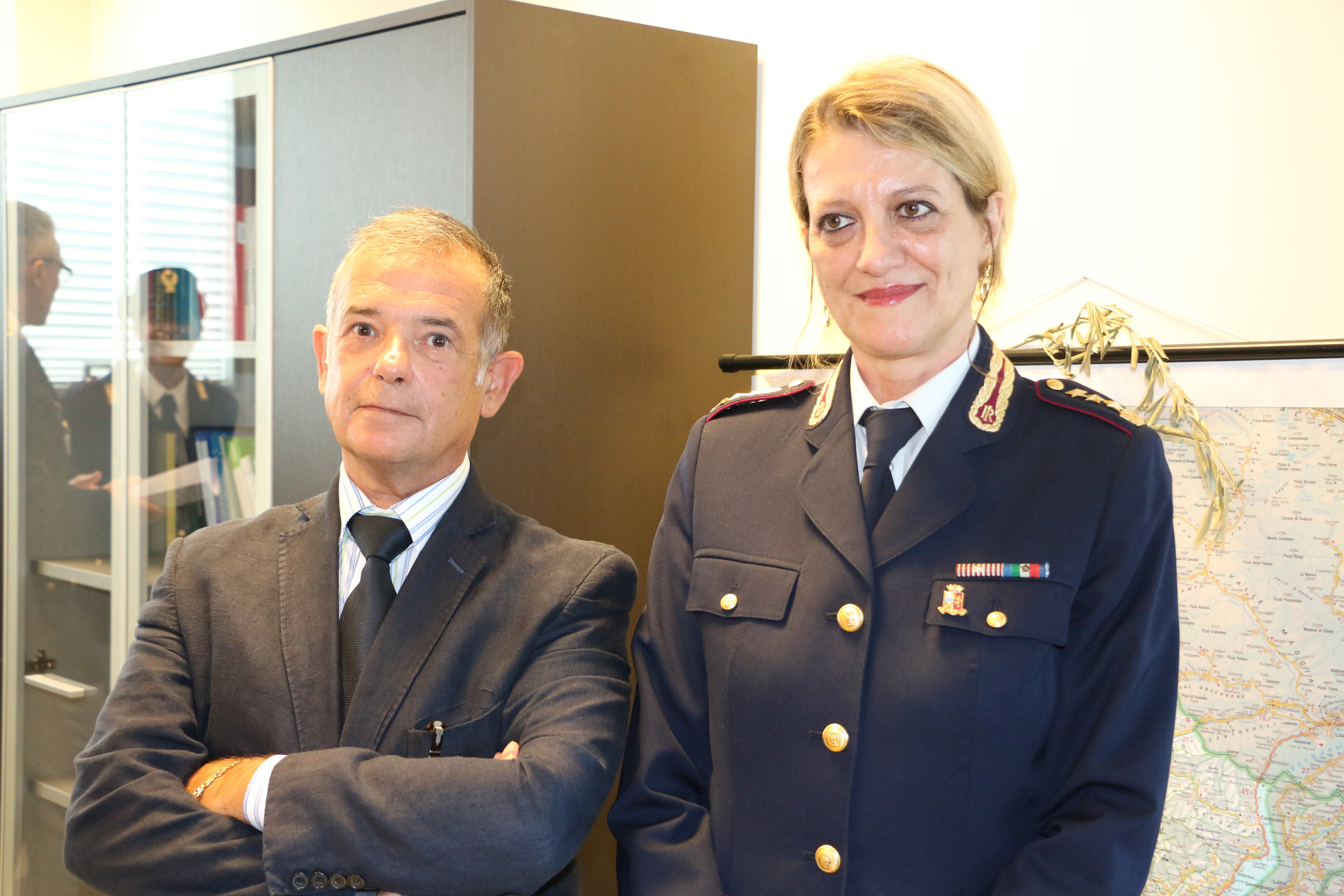 Nuovi dirigenti per la Questura di Verbania: il Vicario del Questore Giuseppe Apicella e il dirigente della Divisione anticrimine Alessandra Semeraro