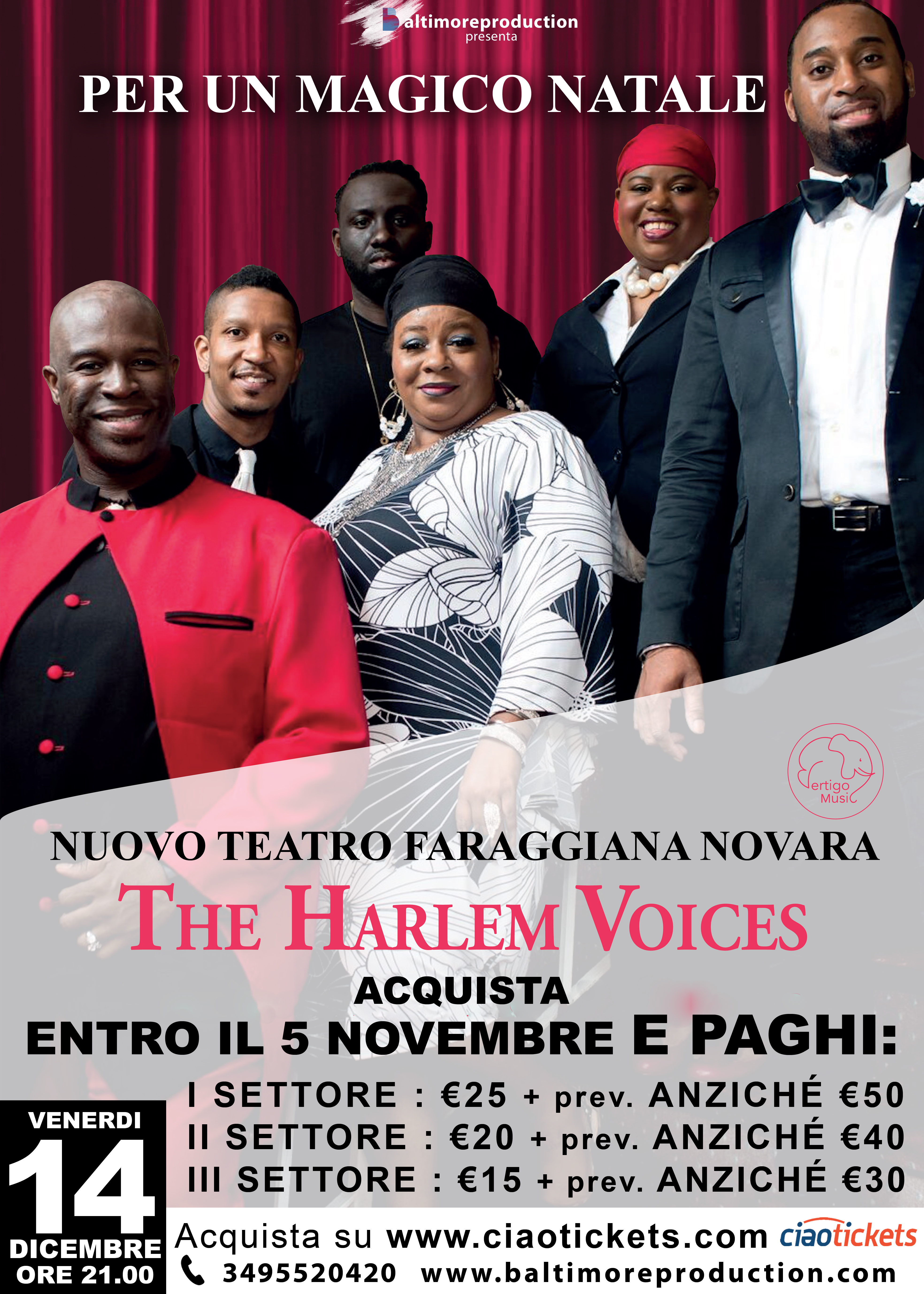 The Harlem Voices al Nuovo Teatro Faraggiana di Novara