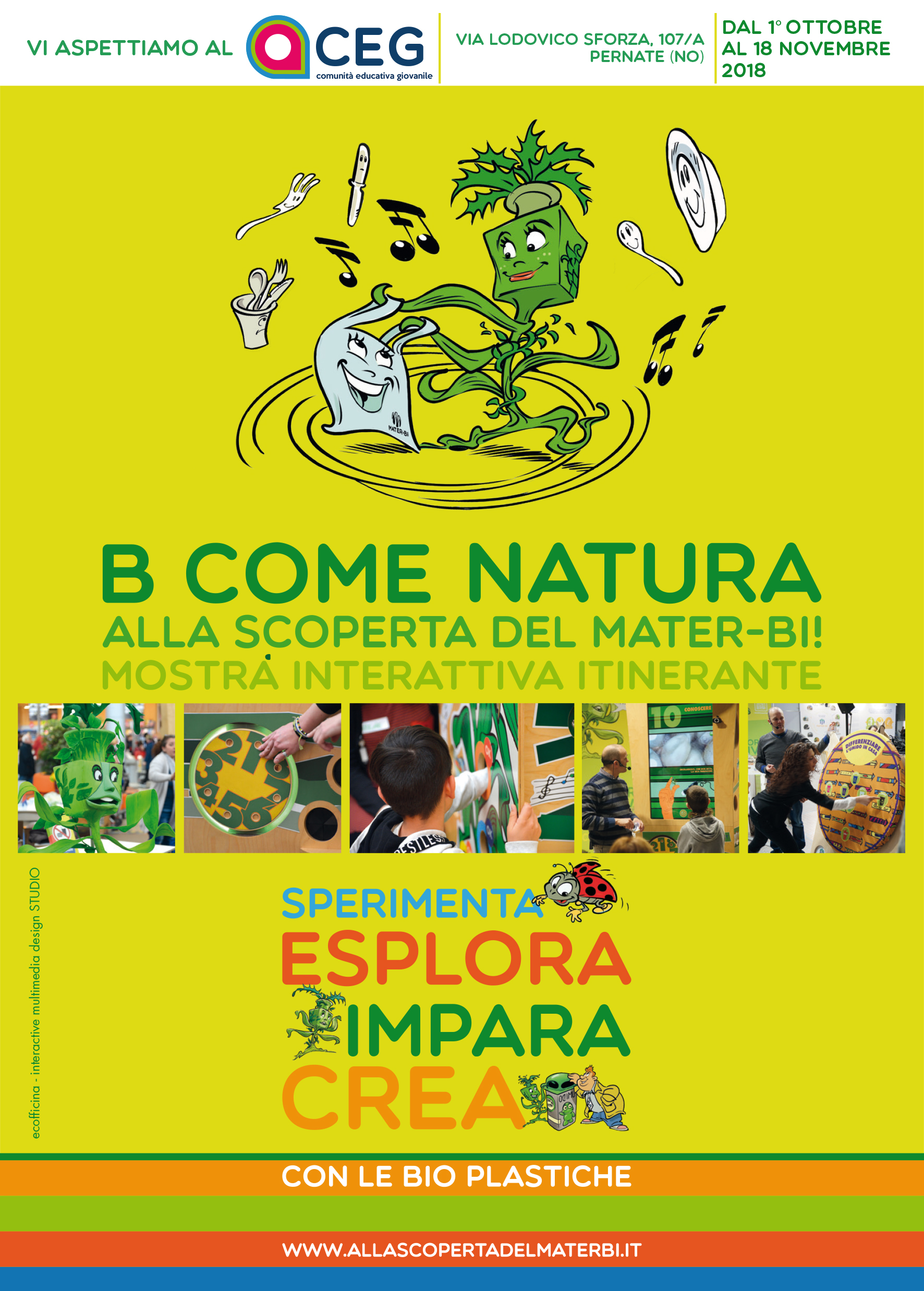 Giovedì l’inaugurazione della mostra “B come natura – alla scoperta del Mater Bi”