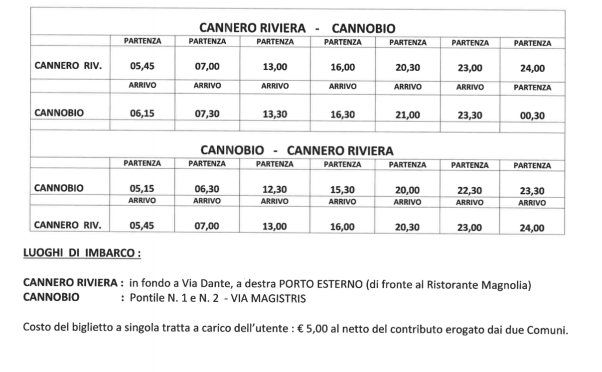 Nuove corse in taxi boat tra Cannobio e Cannero da venerdì 30