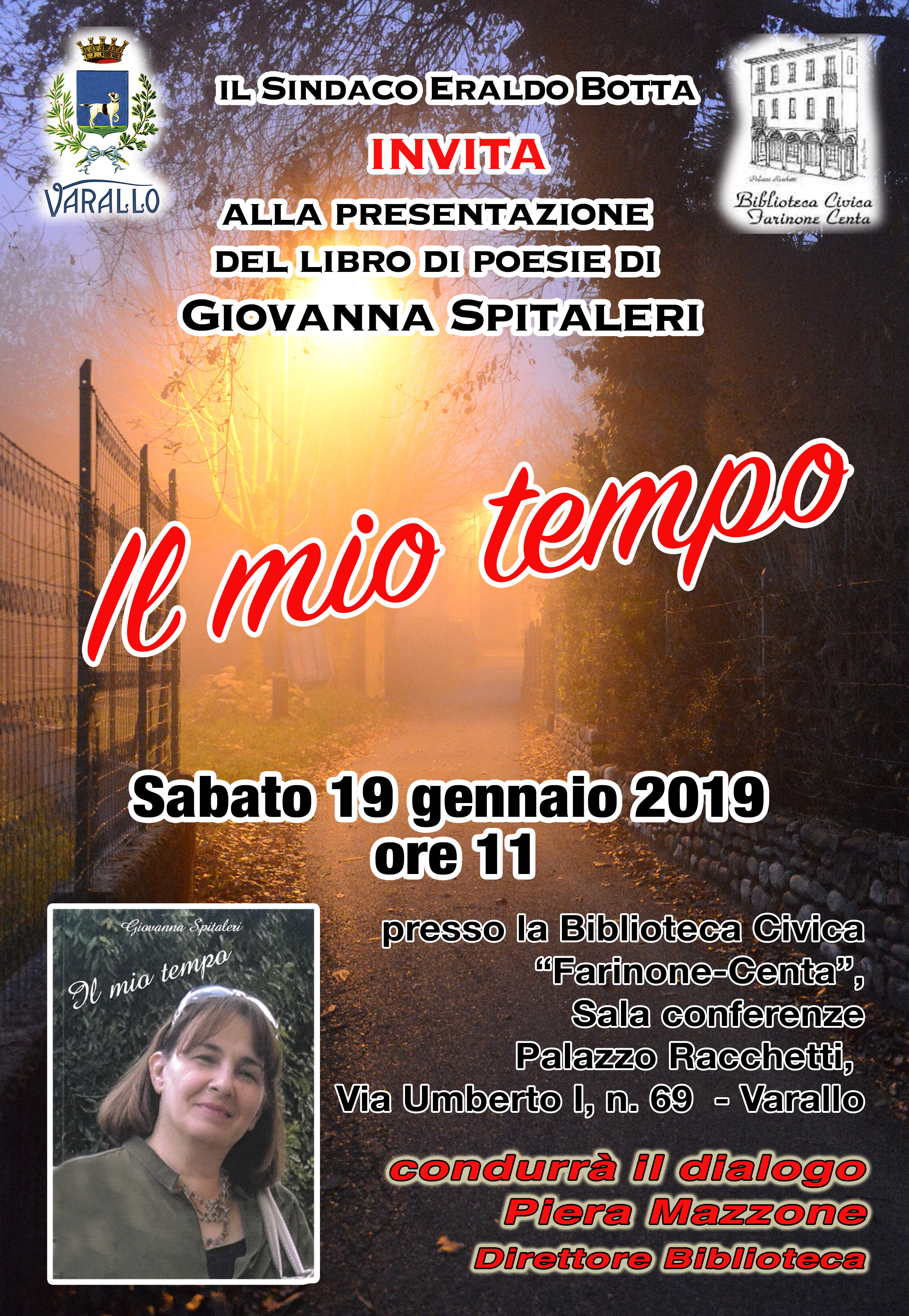 Alla biblioteca civica di Varallo “Il mio tempo” di Giovanna Spitaleri