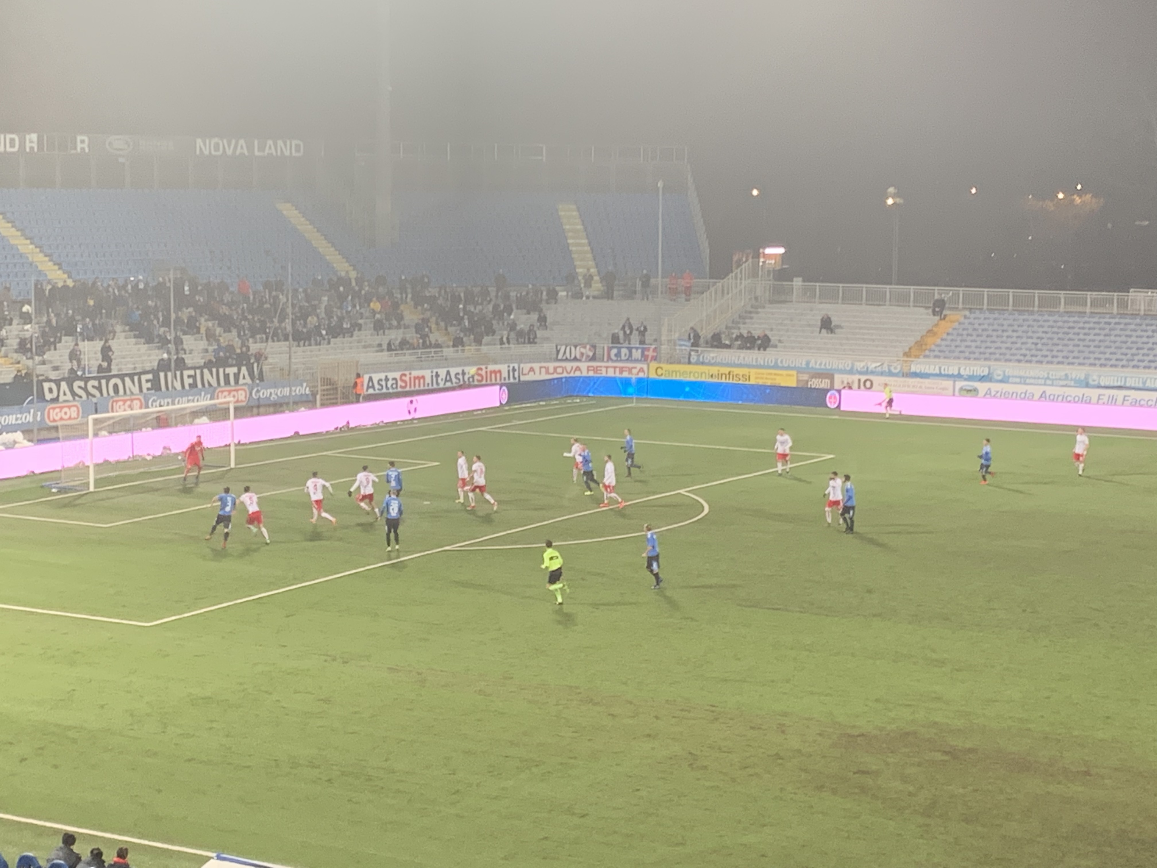 Novara calcio buona prestazione col Piacenza: a mancare è solo il gol