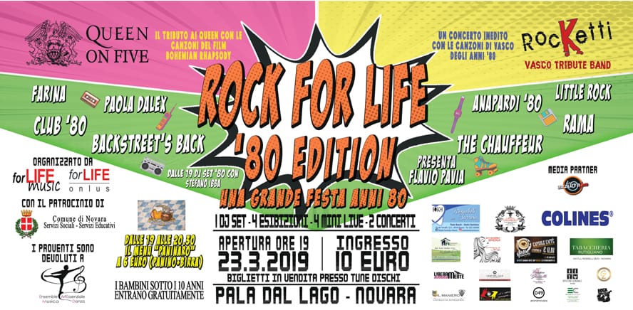 Torna Rock for Life: la solidarietà questa volta sarà targata anni ’80