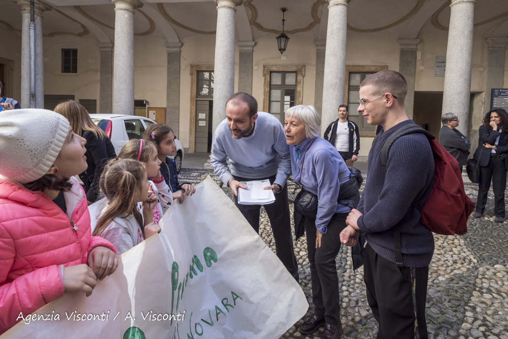 Manifestazione dei ragazzi a Novara per FridaysForFuture