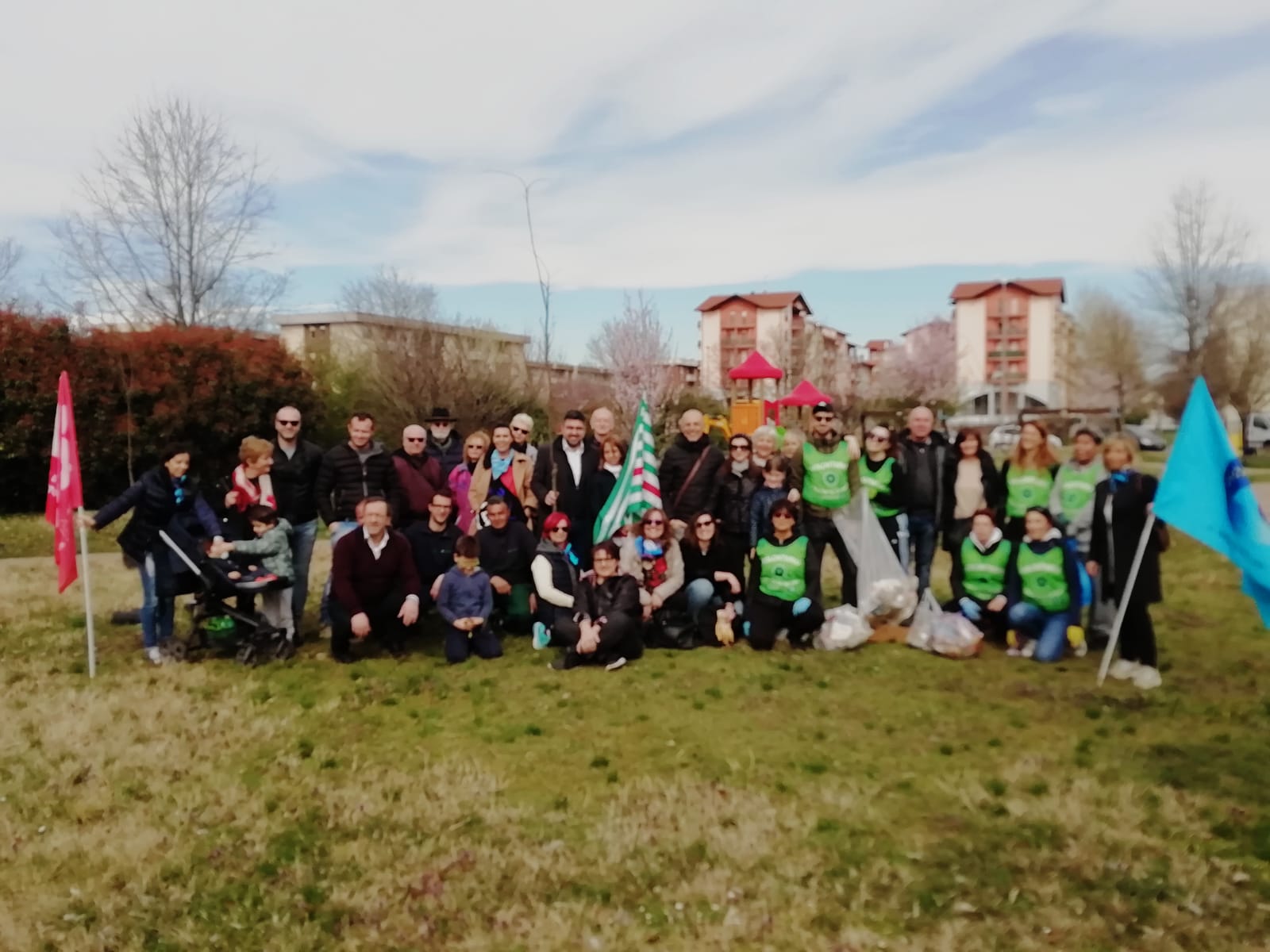 Sei nuovi tigli al parco Coblenza grazie a Cgil, Cisl, Uil, Novara Green e Legambiente