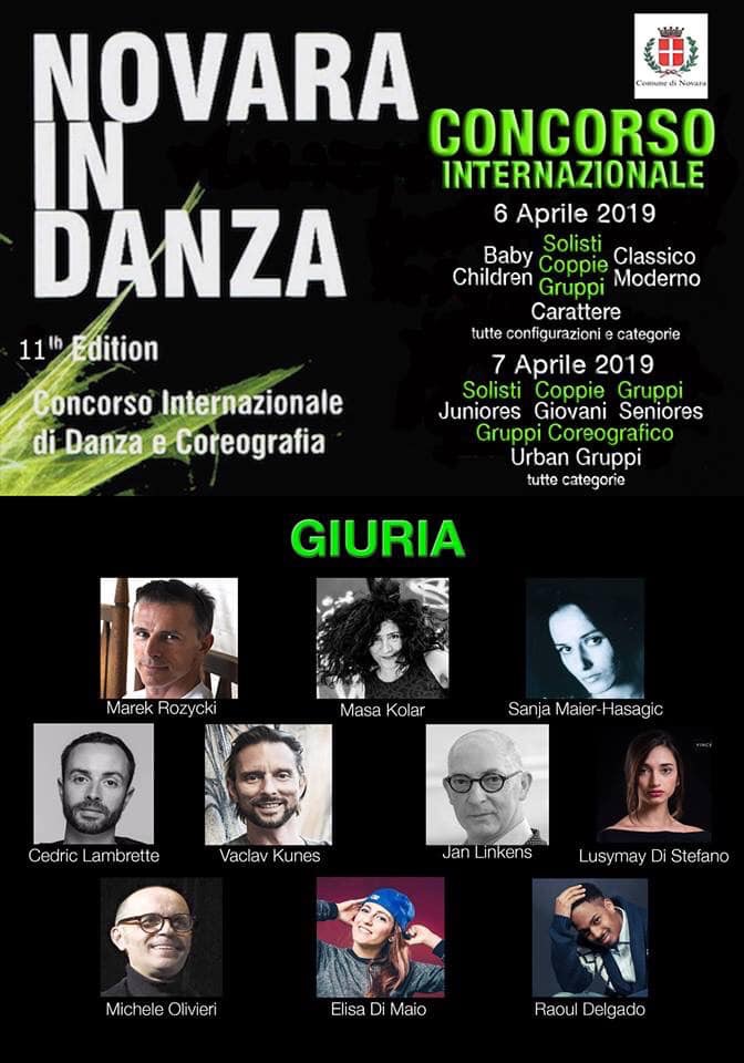 Sabato 6 e domenica 7, l’11ª edizione del “Concorso Internazionale Novara in Danza”