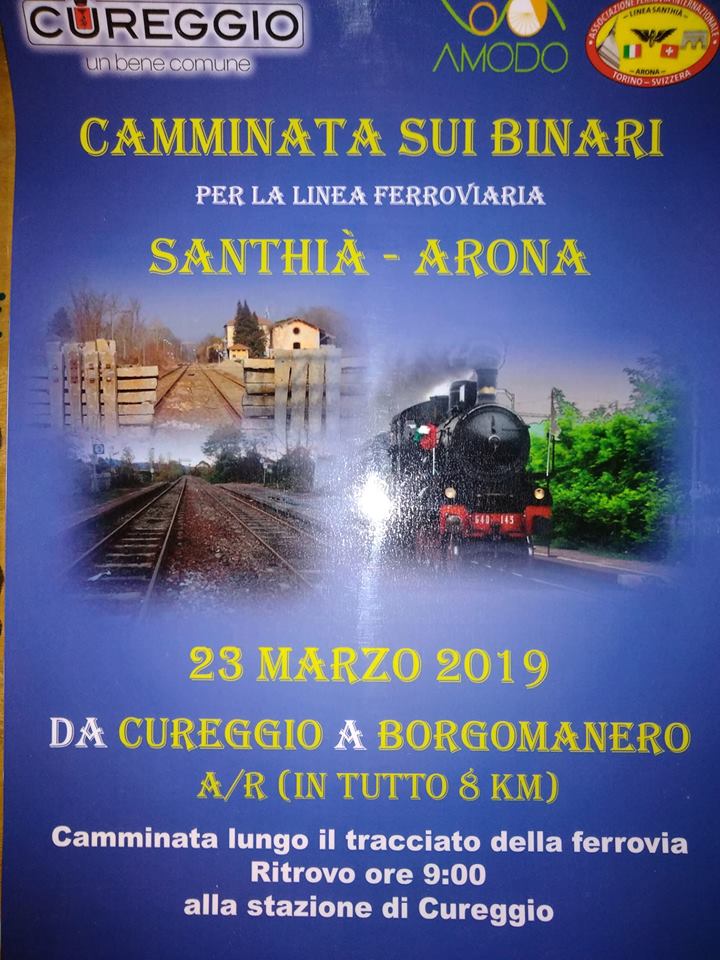 da Cureggio a Borgomanero – Camminare sui binari Sperando il ritorno del treno.