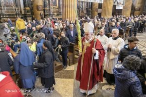 La Domenica delle Palme in Duomo a Novara con il Vescovo Franco Giulio Brambilla