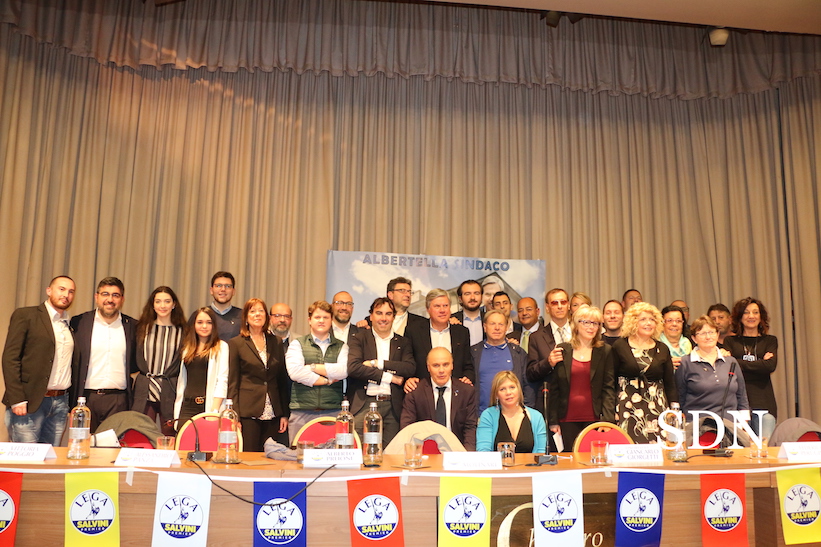 I candidati della Lega a Verbania a sostegno di Giandomenico Albertella