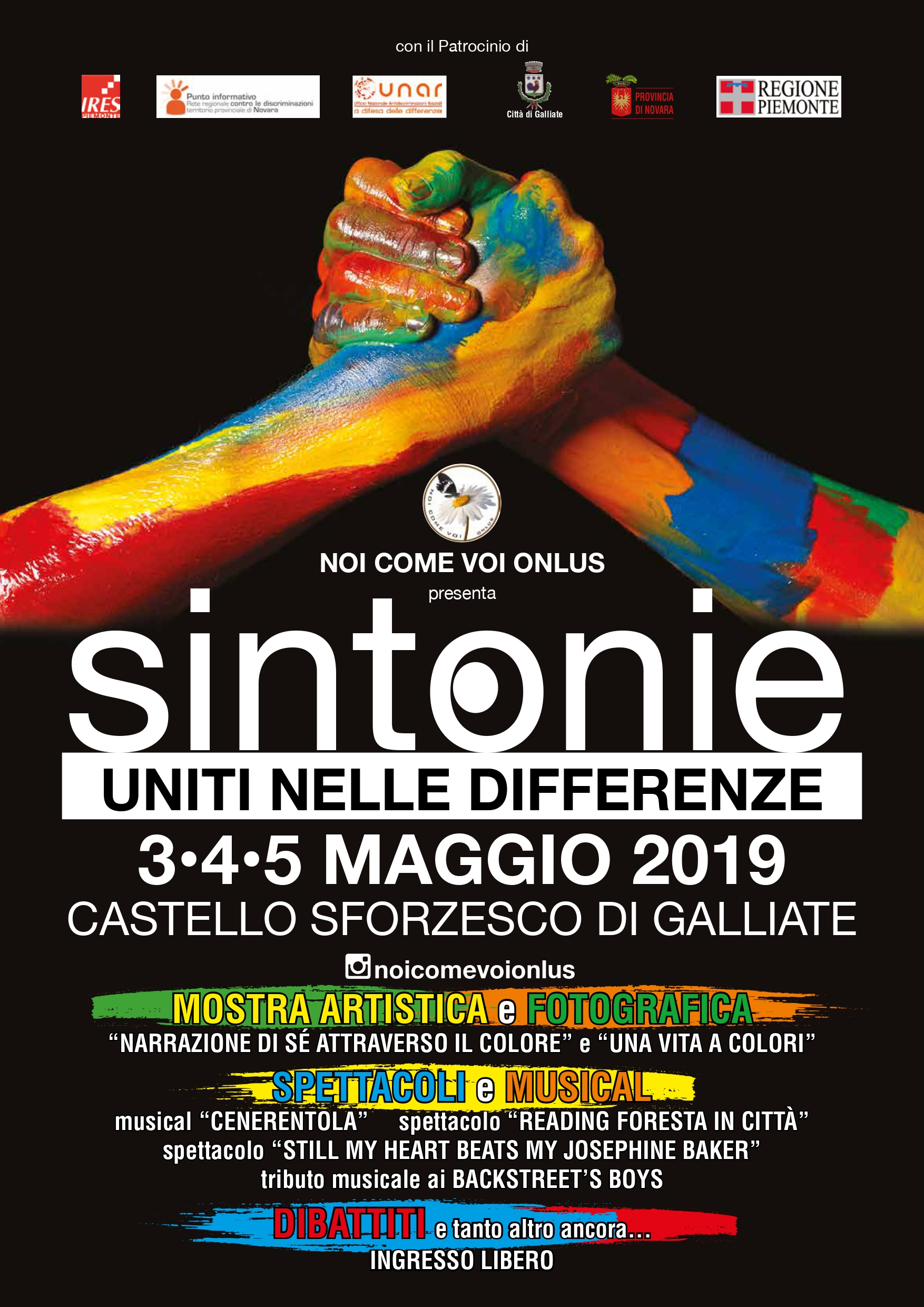 Evento Sintonie-Uniti nelle differenze a Galliate con l’associazione Noi come voi