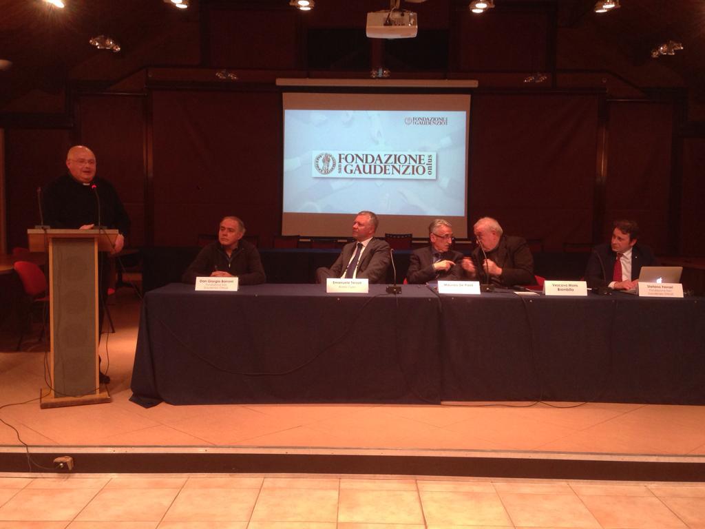 A Domodossola, con il vescovo, presentazione della Fondazione San Gaudenzio Onlus