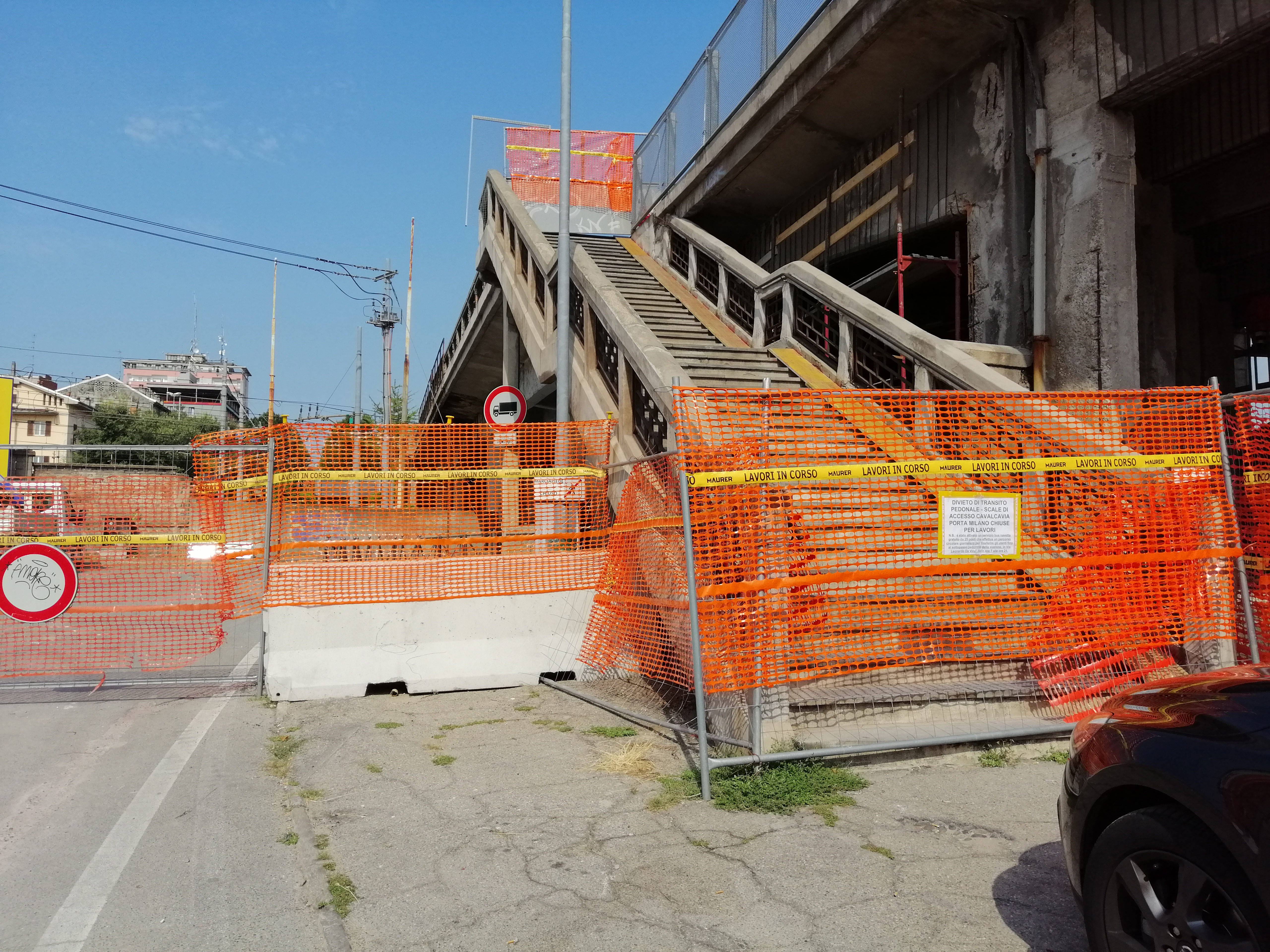 Novara: cavalcavia Porta Milano, chiusura fino ad agosto 2020?