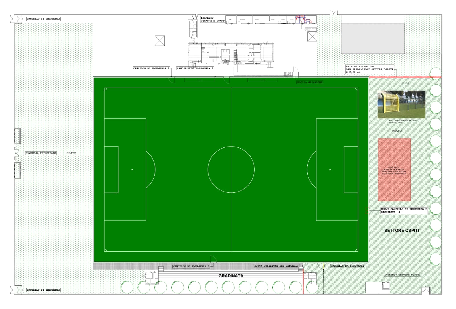 Un nuovo look per lo stadio Pedroli a Verbania