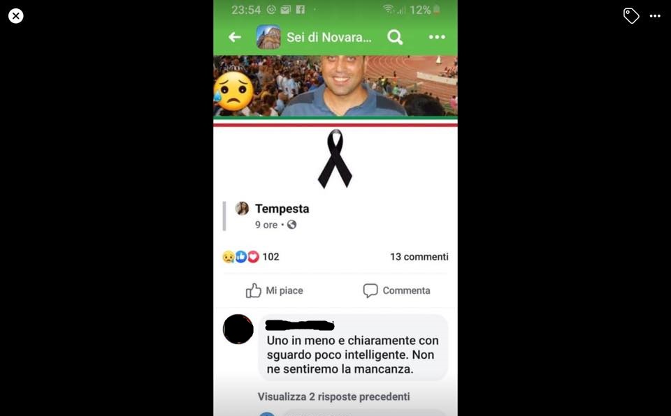 “Uno di meno”: polemiche per il commento su Facebook di una docente novarese sul carabiniere ucciso a Roma