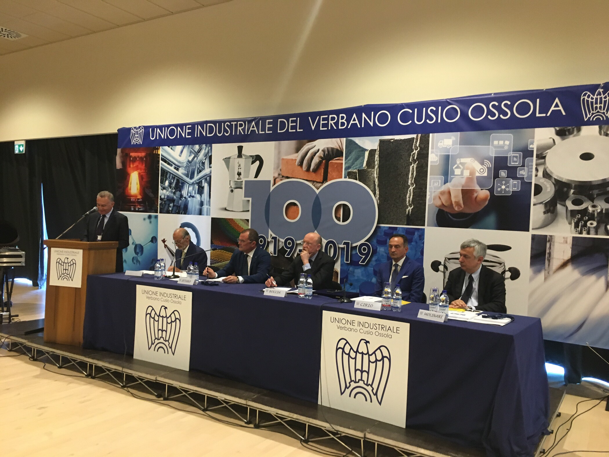 Il presidente di Confindustria Boccia alla festa per i 100 anni dell’Unione Industriale del Vco