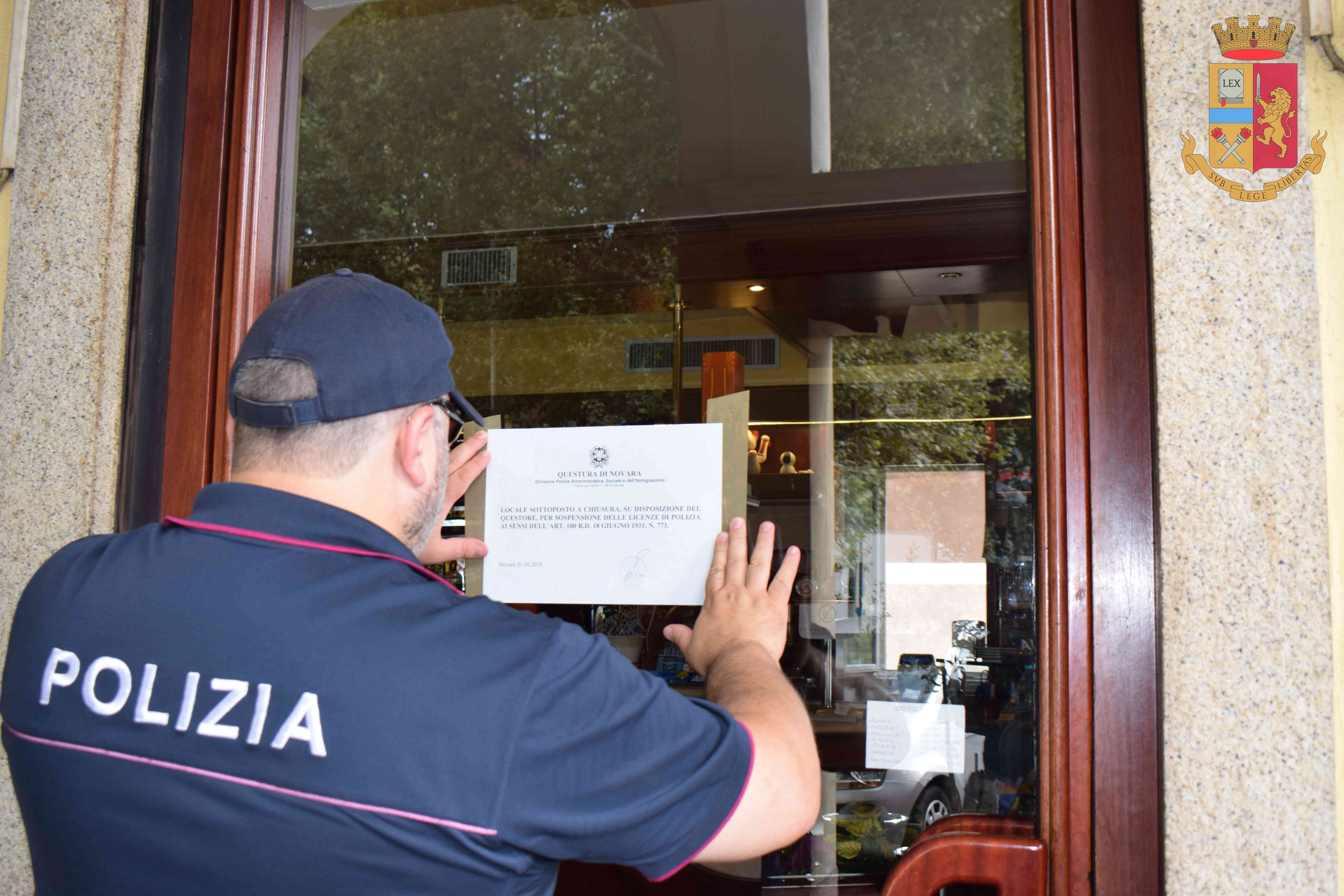 Il Questore chiude per 10 giorni un bar di via XX Settembre
