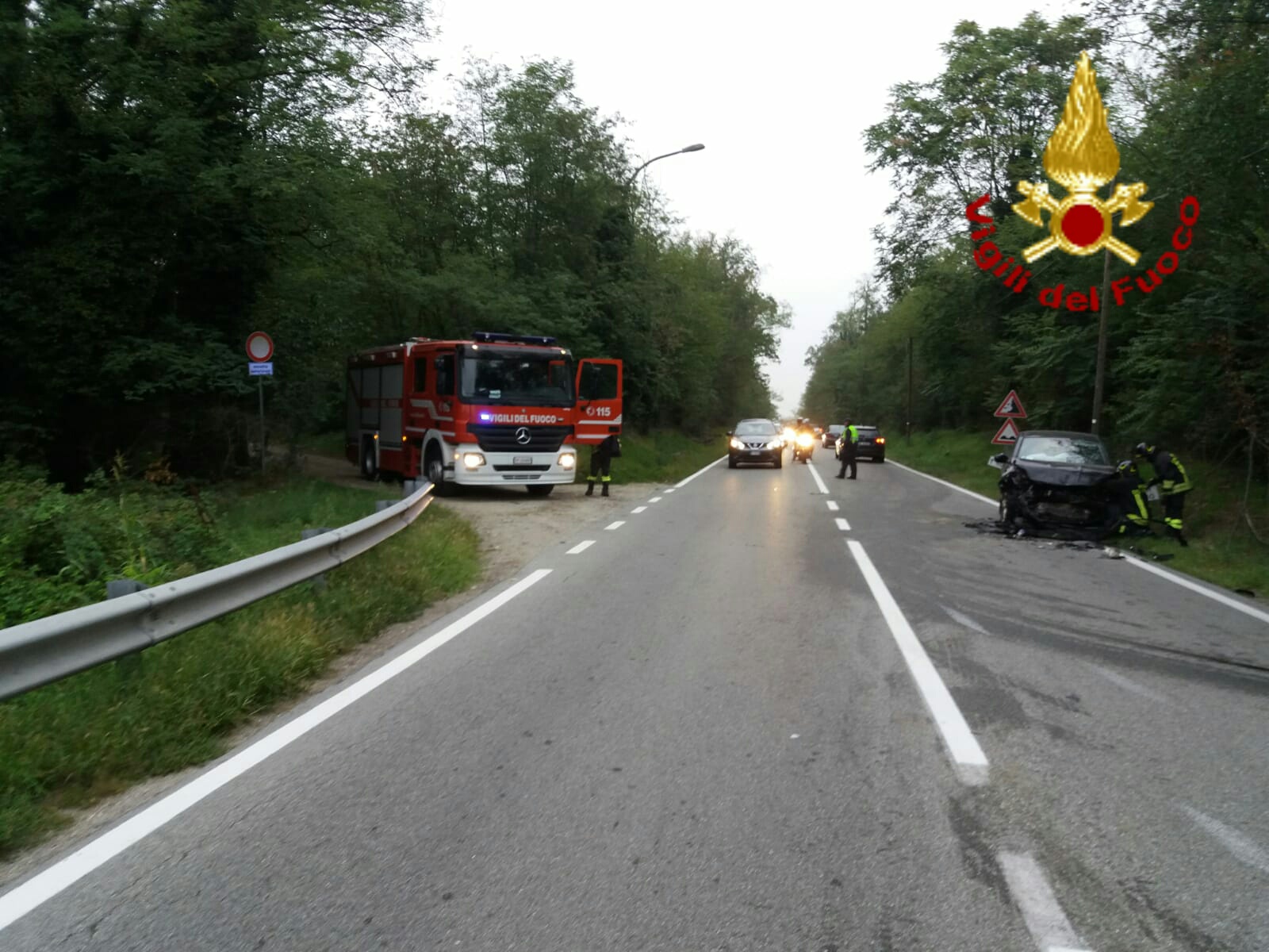 Galliate: incidente tra due auto, un ferito in codice giallo