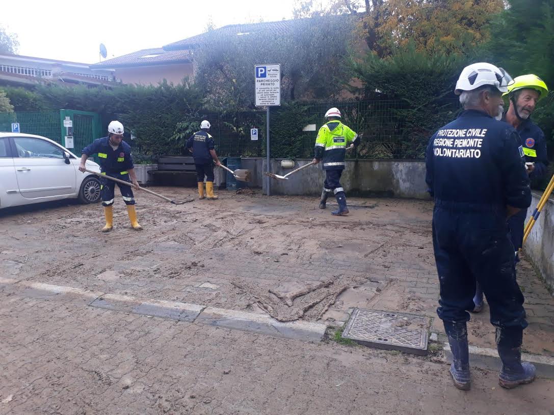 Squadre Novaresi del Coordinamento Provinciale della Protezione civile al lavoro nell’Alessandrino colpito dall’alluvione