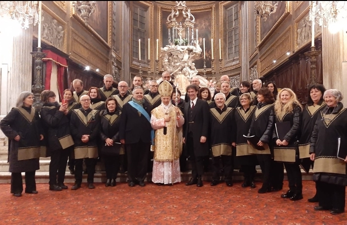 I Cantori di San Cipriano hanno cantato a Genova al pontificale del cardinal Bagnasco