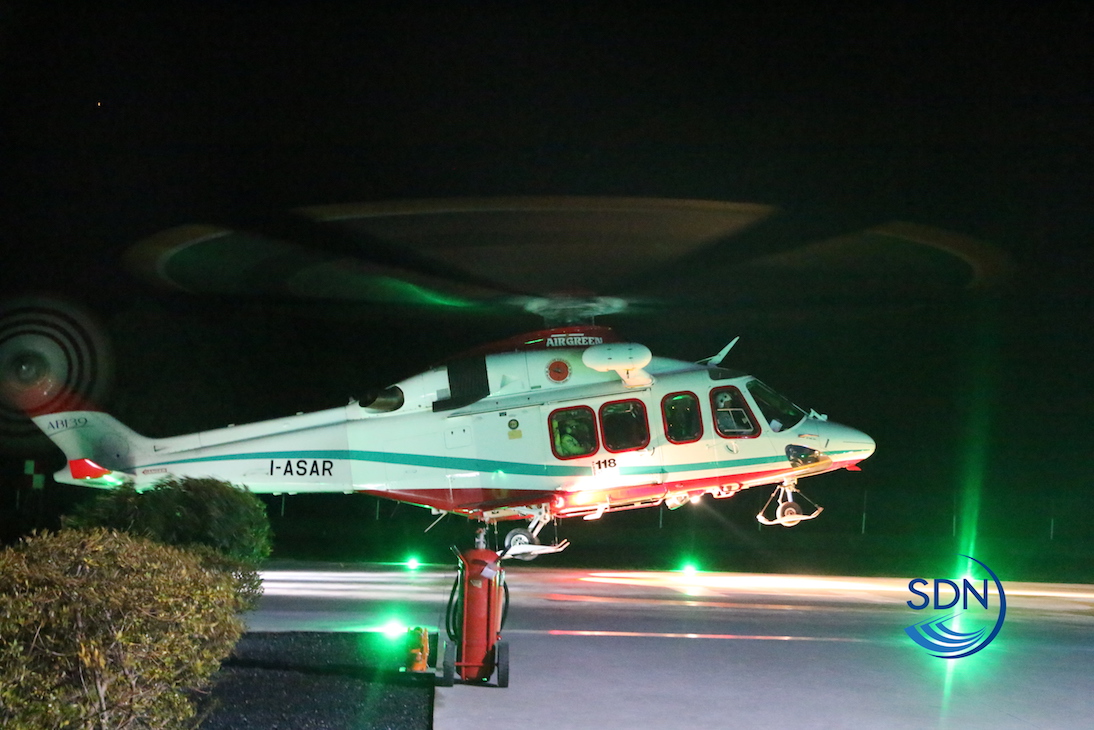 L’elisoccorso notturno del 118 inaugurato a Mergozzo (fotogallery)