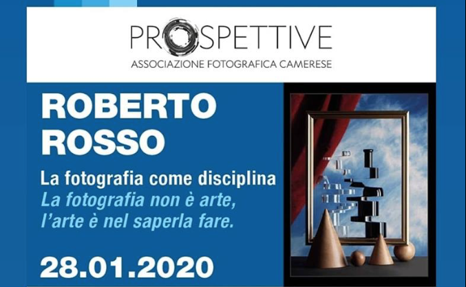 Il docente di fotografia Roberto Rosso questa sera a Cameri all’oratorio Maschile