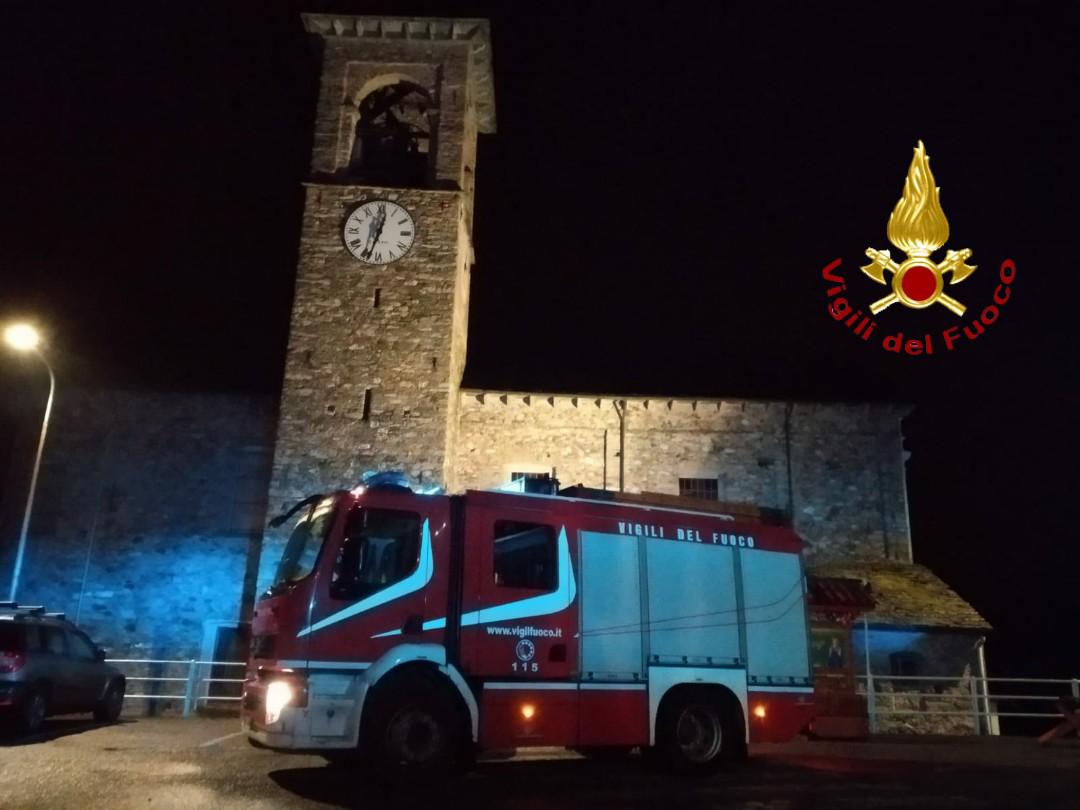 Incendio camino a Varallo, lunedi sera