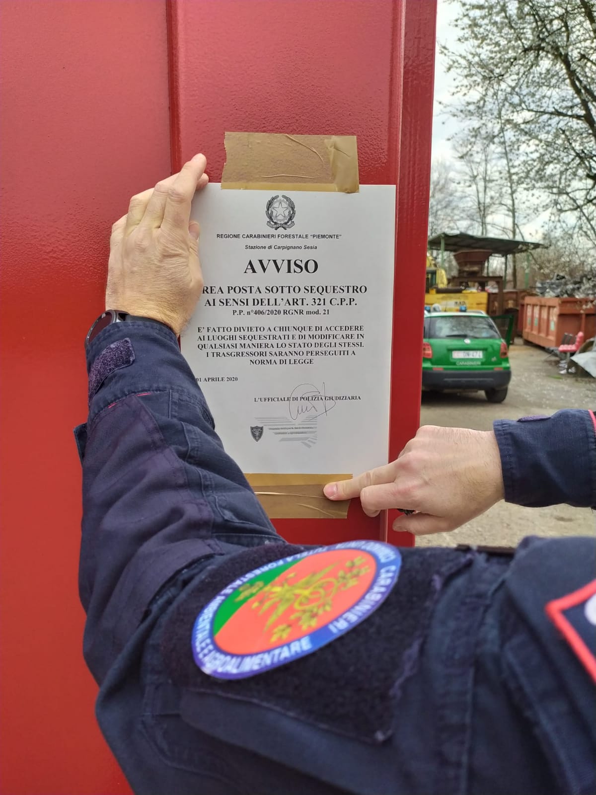 Borgomanero: i Carabinieri forestale sequestrano impianto di trattamento rifiuti