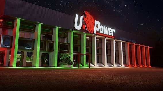 U-Power, sponsor dell’Atalanta, ha illuminato l’azienda con il tricolore