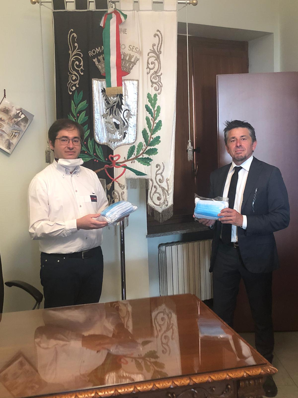 Impresa funebre Romagnano dona 2mila mascherine al Comune
