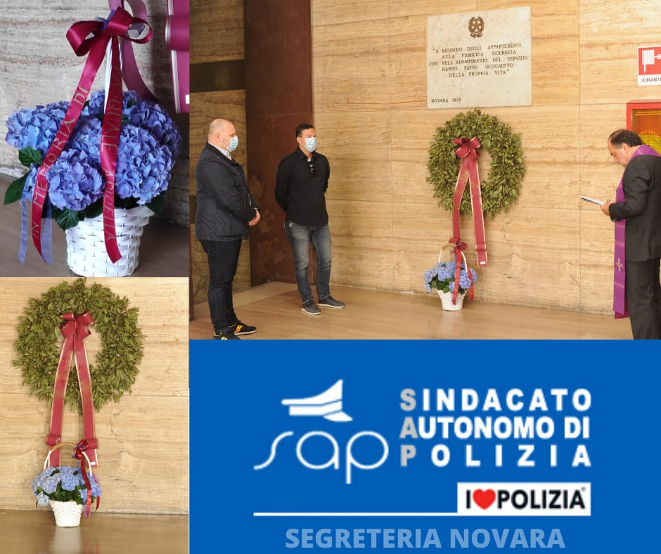 Anche il Sindacato autonomo di Polizia di Novara ricorda Apicella, l’agente ucciso a Napoli a fine aprile