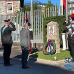 l'omaggio al monumento ai caduti dell'Arma presso il comando provinciale di Verbania