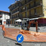 Lavori in piazza Cacciami a Grignasco