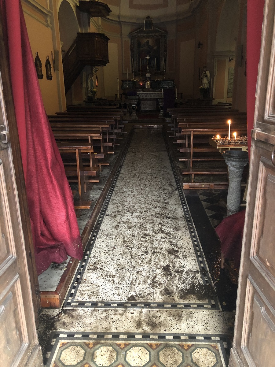 Bomba d’acqua a San Maurizio d’Opaglio: problemi alla chiesa di Alpiolo