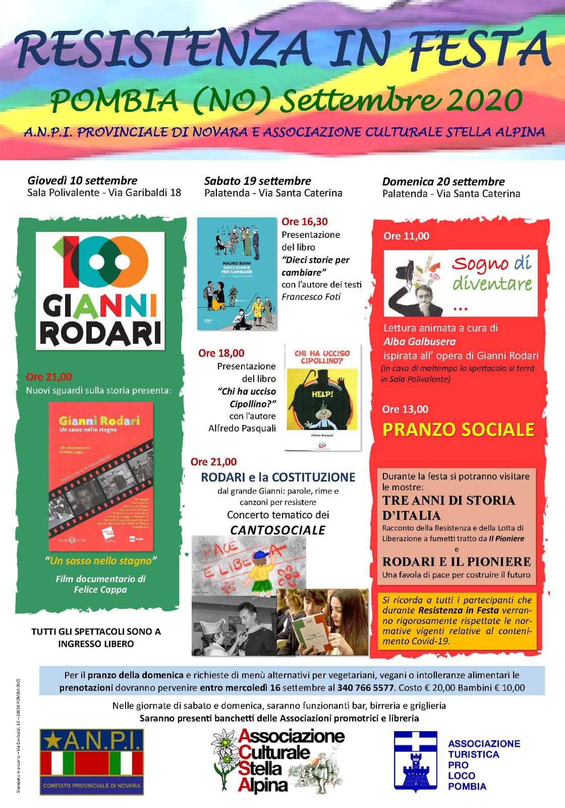 A Pombia “Resistenza in festa” nel segno di Gianni Rodari