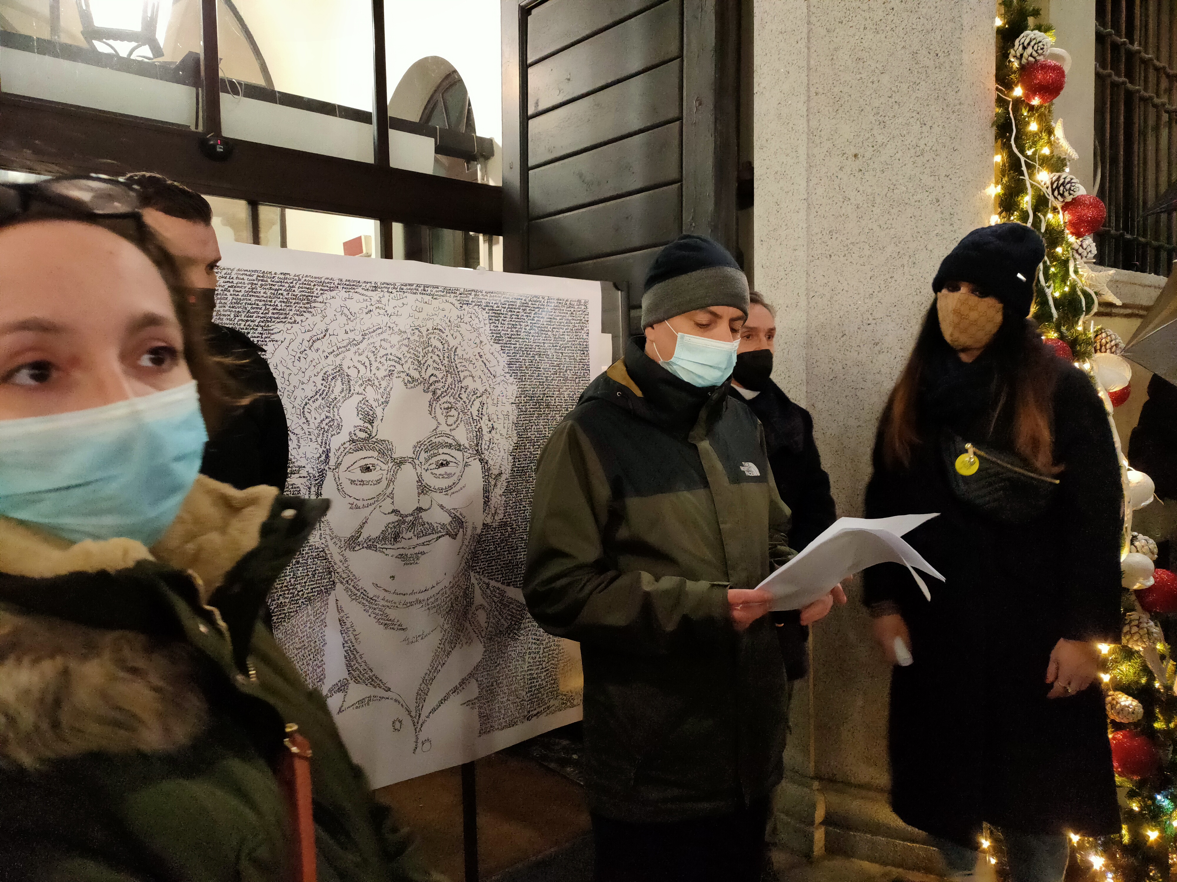 Manifestazione a favore di Patrick Zaki a Novara