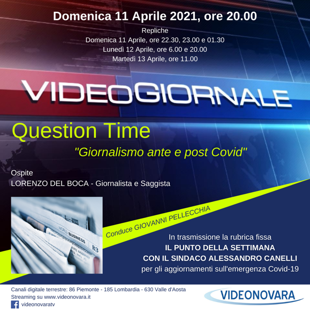 Il nostro direttore questa sera a VideoNovara: giornalismo al tempo del Covid