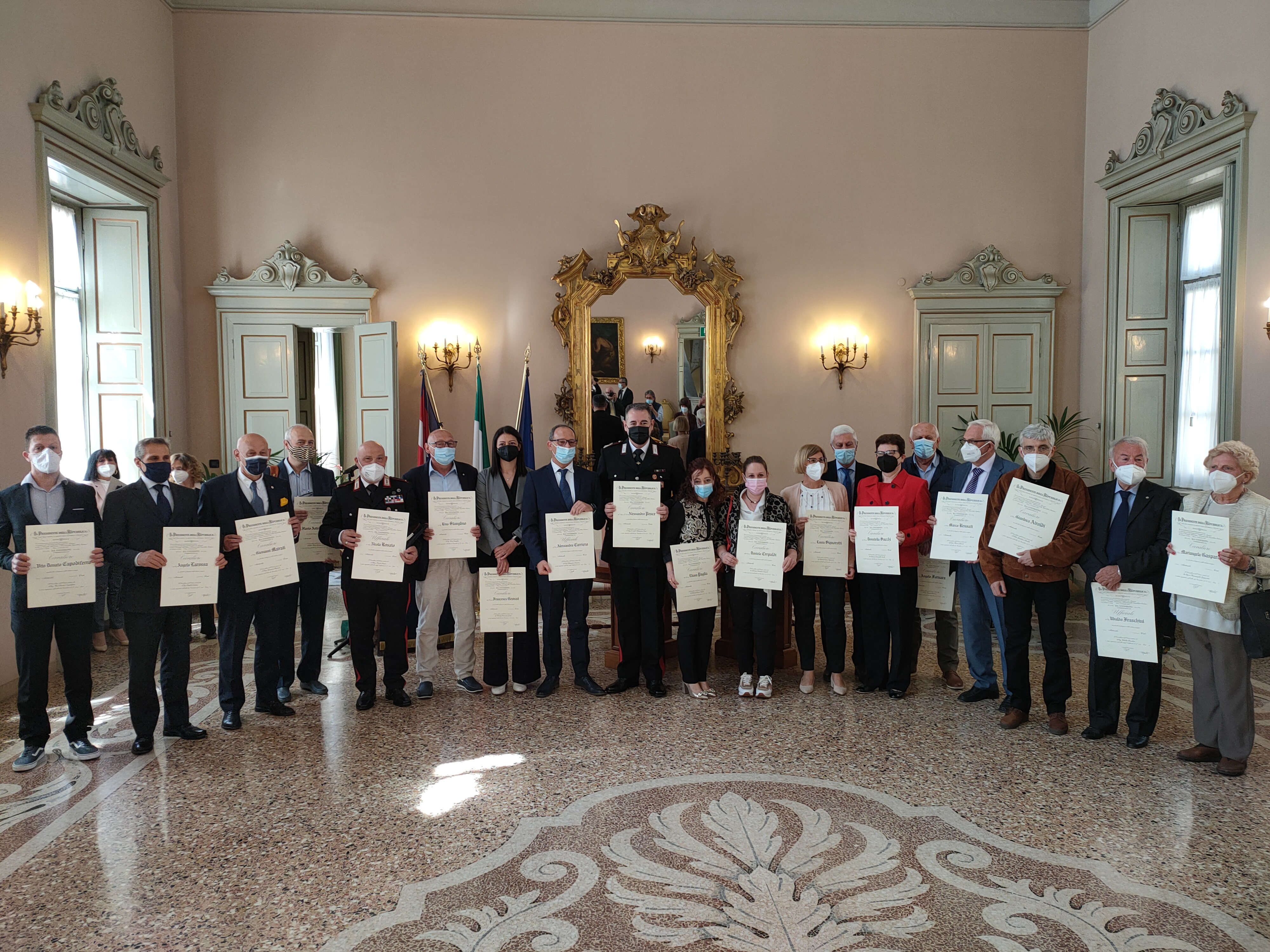 Nuovi cavalieri e ufficiali: premiato l’impegno nel volontariato e nell’emergenza Covid